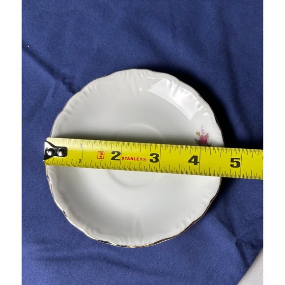 Vintage Japan Porcelain Tea Cup & Saucer Pink Rose Floral Gold Trim Shabby Chic - Picture 4 of 10